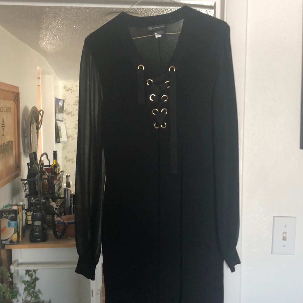 Slimline black cocktail dress